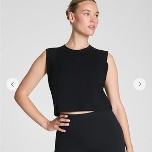 SPANX Black Sleeveless Muscle Tee